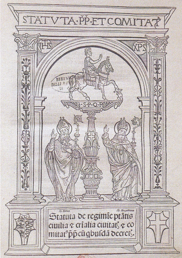 I santi Siro ed Agostino con il Regisole