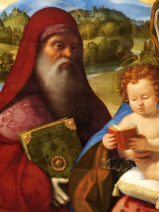 Particolare di sant'Agostino