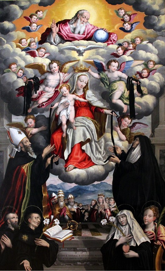 Madonna della Cintura, Agostino, Monica e santi agostiniani