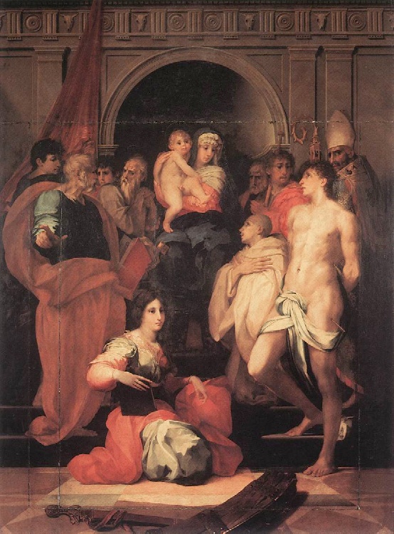 Madonna con Bambino in trono con dieci santi del 1522 a Firenze, Galleria Palatina a Palazzo Pitti