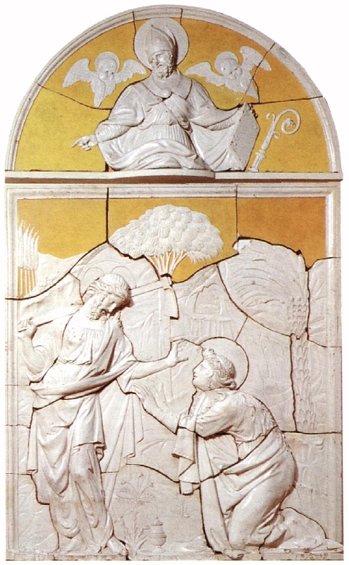La scena del Noli me tangere con S. Agostino nella lunetta