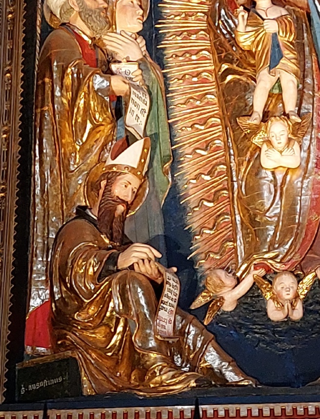 Particolare del Polittico con Agostino