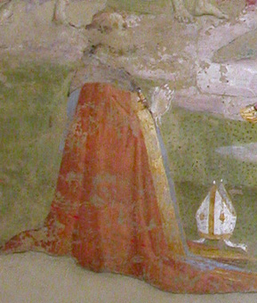 Particolare dell'affresco dello Spagna: Sant'Agostino