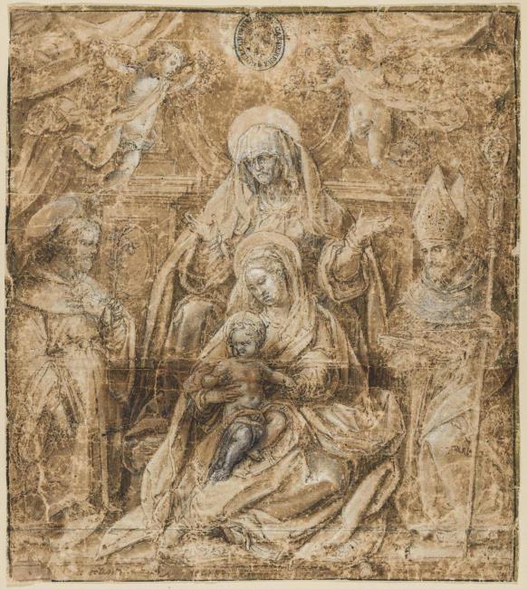 Vergine in trono con i santi Agostino, Anna e Bernardino da Siena