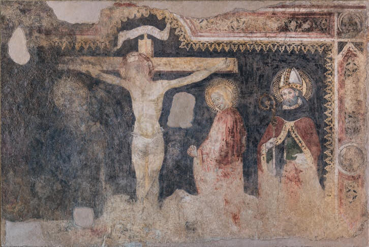 Agostino ai piedi del Crocifisso