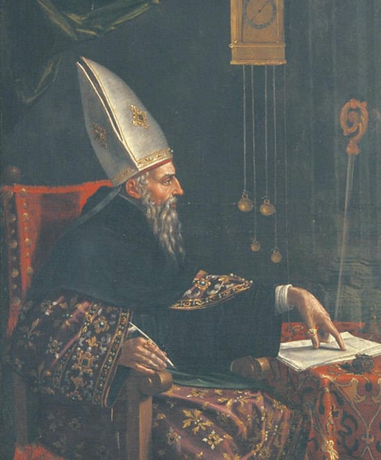 San Gerolamo appare a sant'Agostino