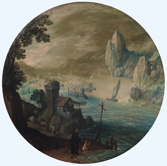 Agostino e il Bambino in riva al mare