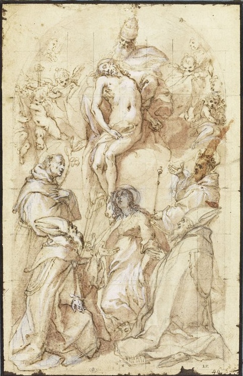 La Trinità con Agostino e santi