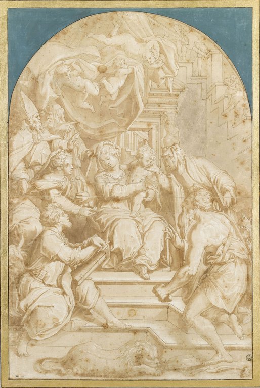 La Vergine in trono con Agostino e santi