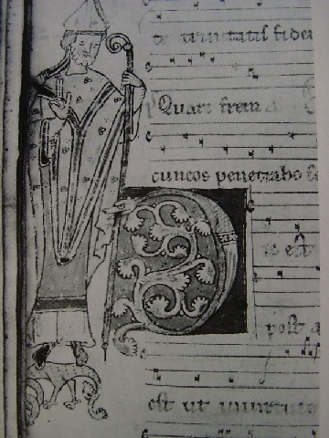 Agostino Dottore della Chiesa dall'Antifonario della Collegiata di S. Orso, Cod. 6 ad Aosta