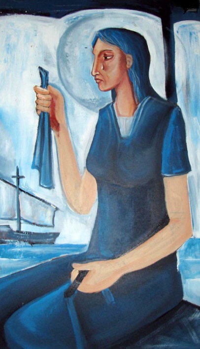Monica piange la partenza di Agostino da Cartagine