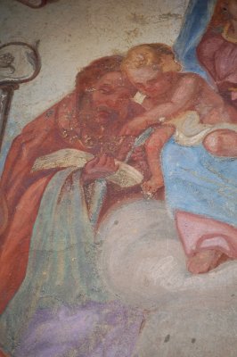 Particolare di Agostino con il Bambin Gesù