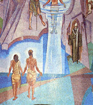 Sant'Agostino ai piedi del Cristo Crocefisso di Leo Coppens