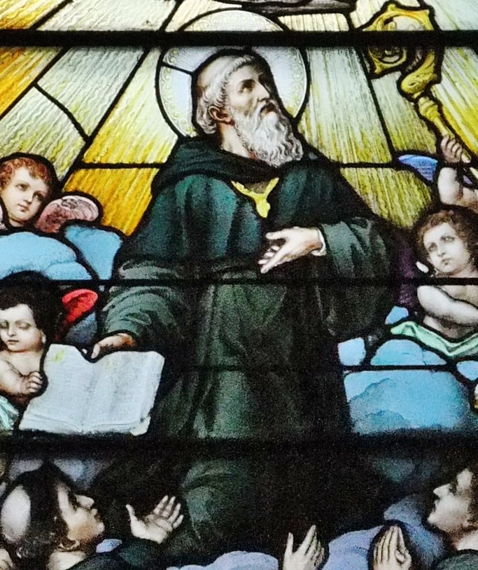 Agostino consegna la sua Regola ai monaci