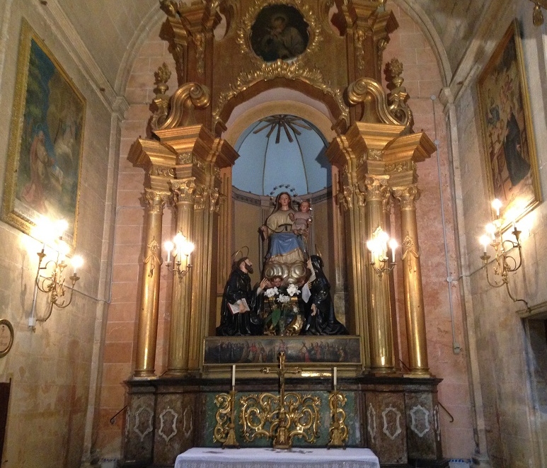 Agostino e Monica ai piedi della Vergine