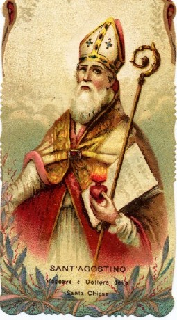 Sant'Agostino vescovo e dottore della Chiesa e cardioforo