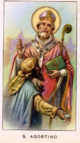 Agostino con un fedele
