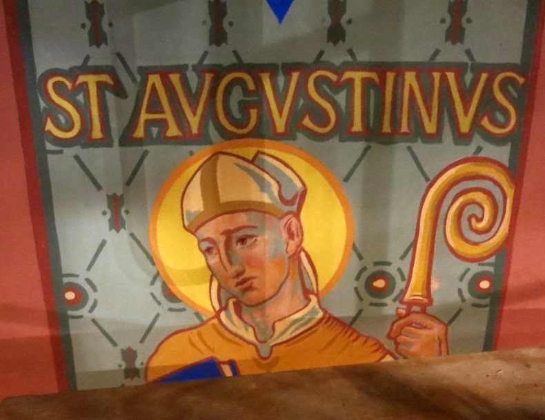 Agostino vescovo e Dottore della Chiesa: particolare del volto