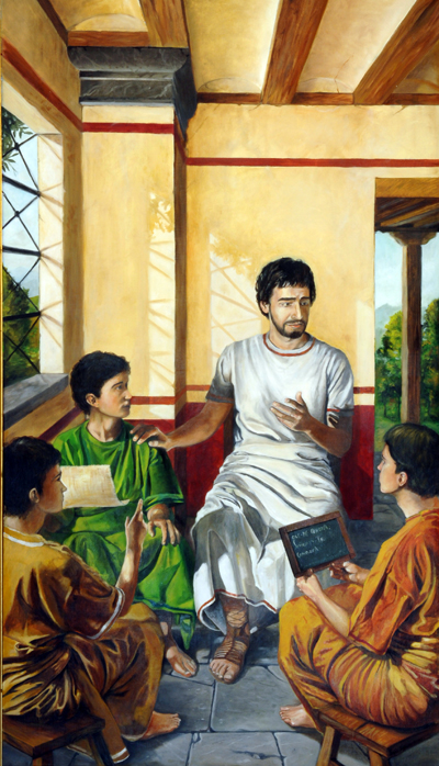 Sant'Agostino insegna di Iván López a Las Rozas
