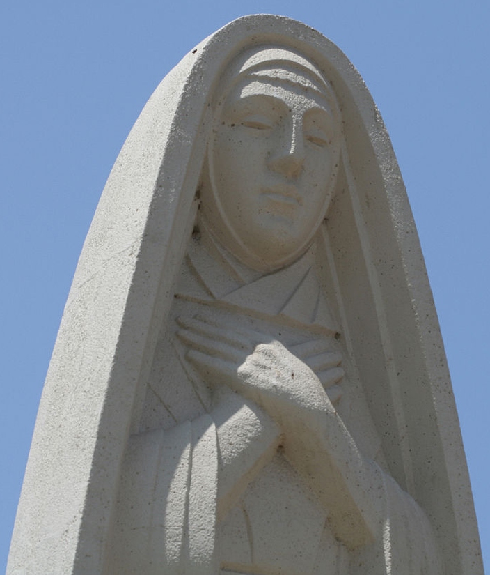 Santa Monica: particolare del volto