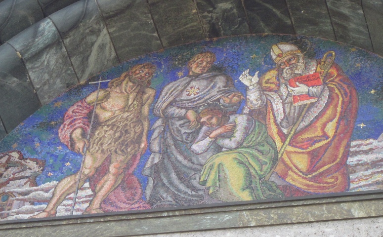 Agostino, san Nicola da Tolentino e san Giovanni Battista