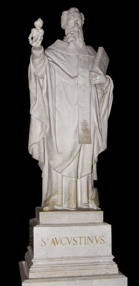 Agostino cardioforo, statua nella chiesa di sant'Agostino a Parigi