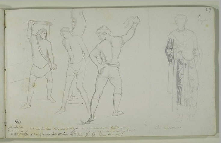 Sant'Agostino con studio di flagellazione