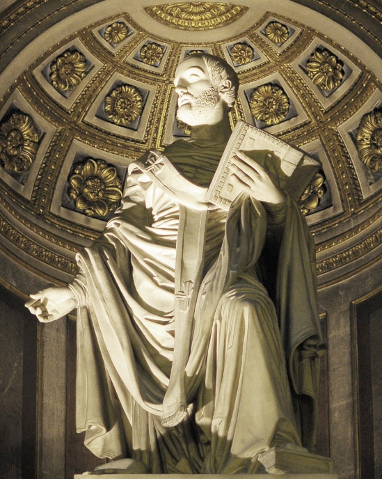 Sant'Agostino vescovo e Dottore della Chiesa combatte le eresie