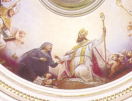 Particolare dei Santi Monica ed Agostino