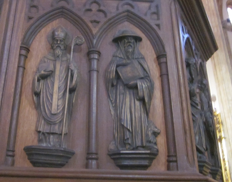 Agostino vescovo e Dottore della Chiesa nel pulpito della chiesa di san Jerónimo El Real a Madrid