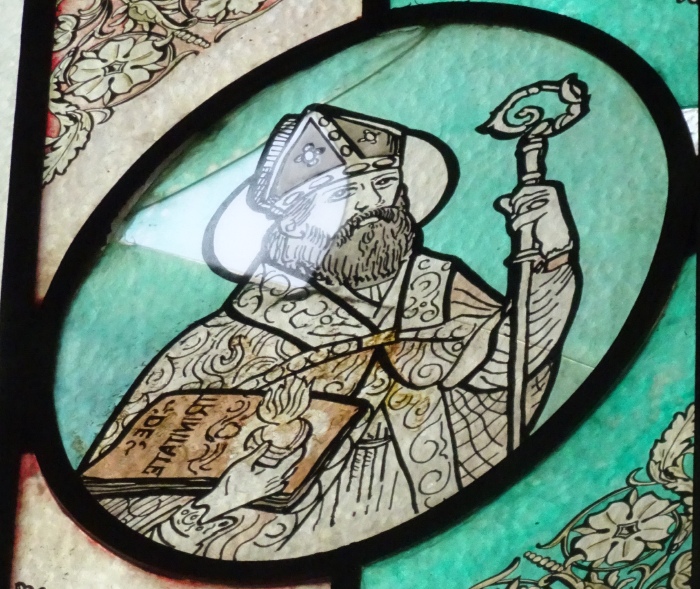 Agostino e il De Trinitate: particolare del santo