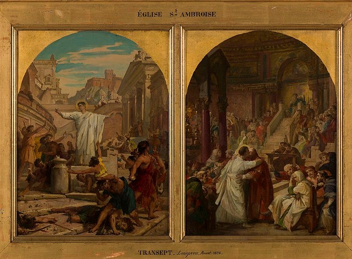 Disegni preparatori per la chiesa di S. Ambrogio a Parigi datati 1876