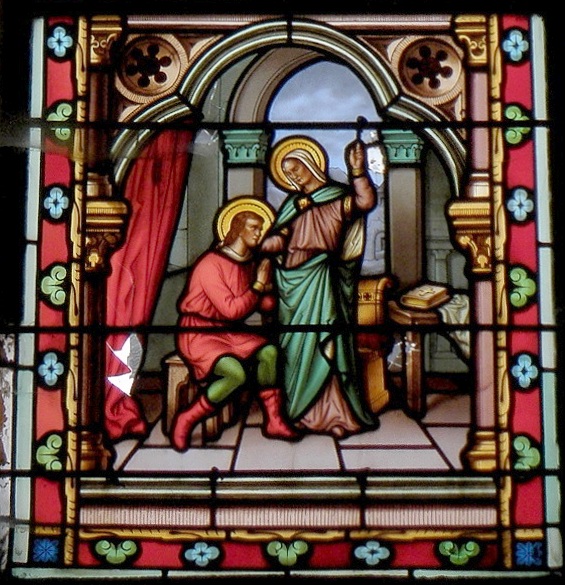 Agostino consigliato da sua madre Monica