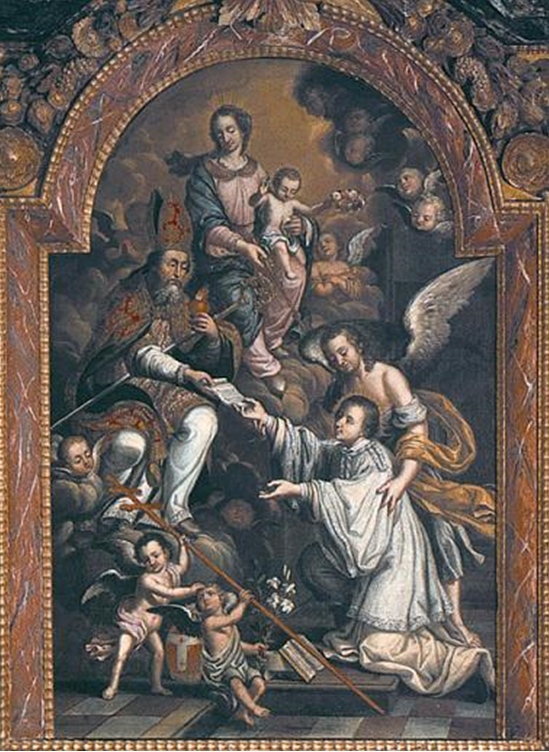 Agostino consegna la Regola a Norberto
