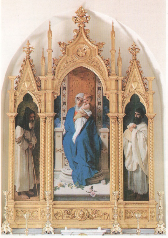 Sant'Agostino, sant'Antonio abate e la Vergine in trono