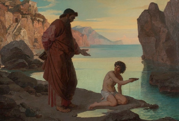 Sant'Agostino e il ragazzo in riva al mare