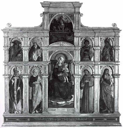 Polittico di Monterubbiano: Agostino, la Vergine e santi