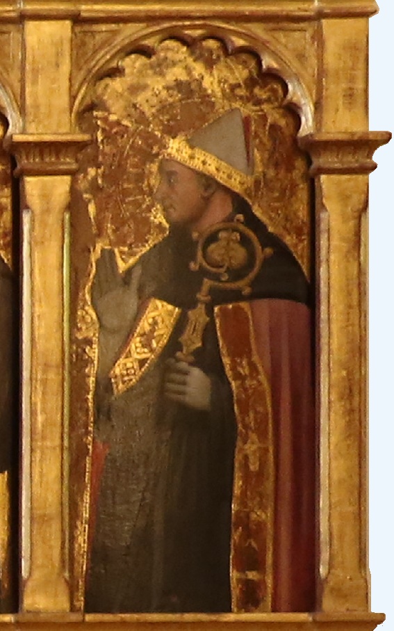 Particolare dello scomparto con Agostino