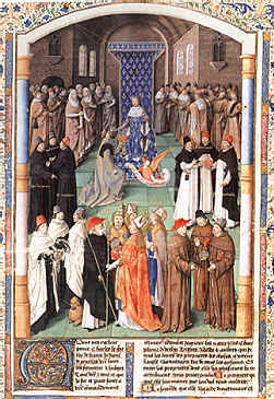 S. Agostino e la Chiesa di Dio da una miniatura francese quattrocentesca