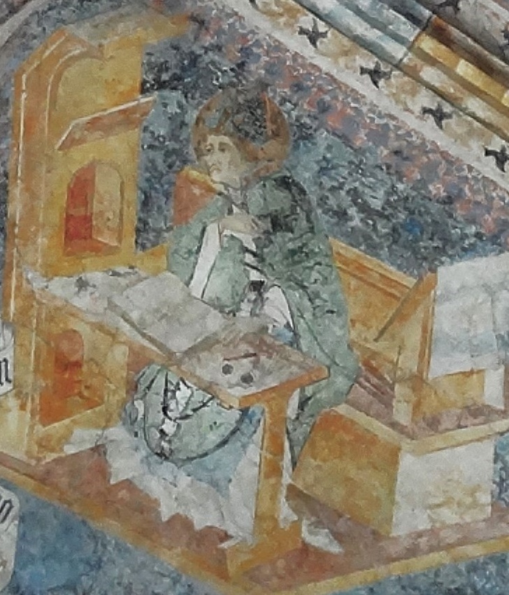 Particolare di Agostino allo scrittoio
