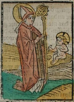 Agostino e il bambino sulla spiaggia