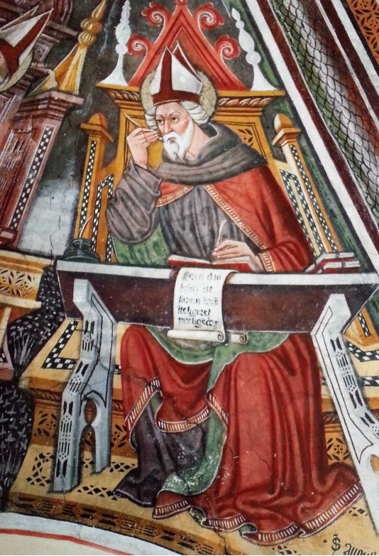 Particolare di sant'Agostino