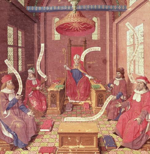 Sant'Agostino, Epicuro, Zenone Antioco e Varrone