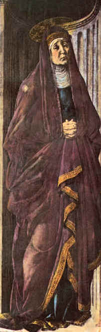 Monica prega per il figlio Agostino di Francesco Botticini a Firenze, Galleria dell'Accademia