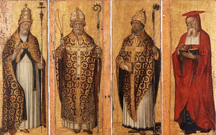 Sant'Agostino vescovo con i Dottori della Chiesa