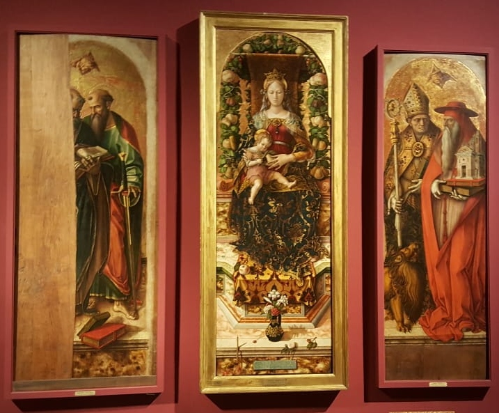 Il polittico di Camerino con i santi Agostino e Gerolamo