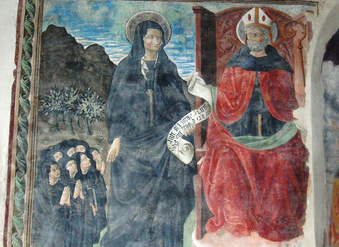 Sant'Agostino consegna le Regola alle monache