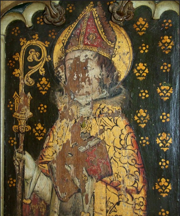 Agostino vescovo e Dottore della Chiesa: particolare del volto