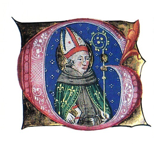 Sant'Agostino con in mano il testo della sua regola