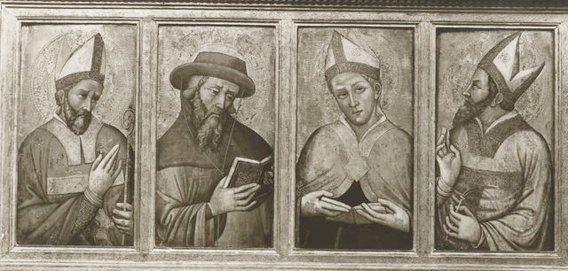 Sant'Ambrogio, san Girolamo, sant'Agostino e un santo vescovo